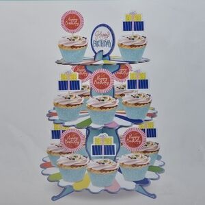 Happy Birthday Cupcake Stand NEW